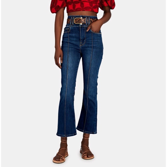 FRAME Le Catroux Crop Mini Boot Jeans Size 31 - Picture 1 of 16